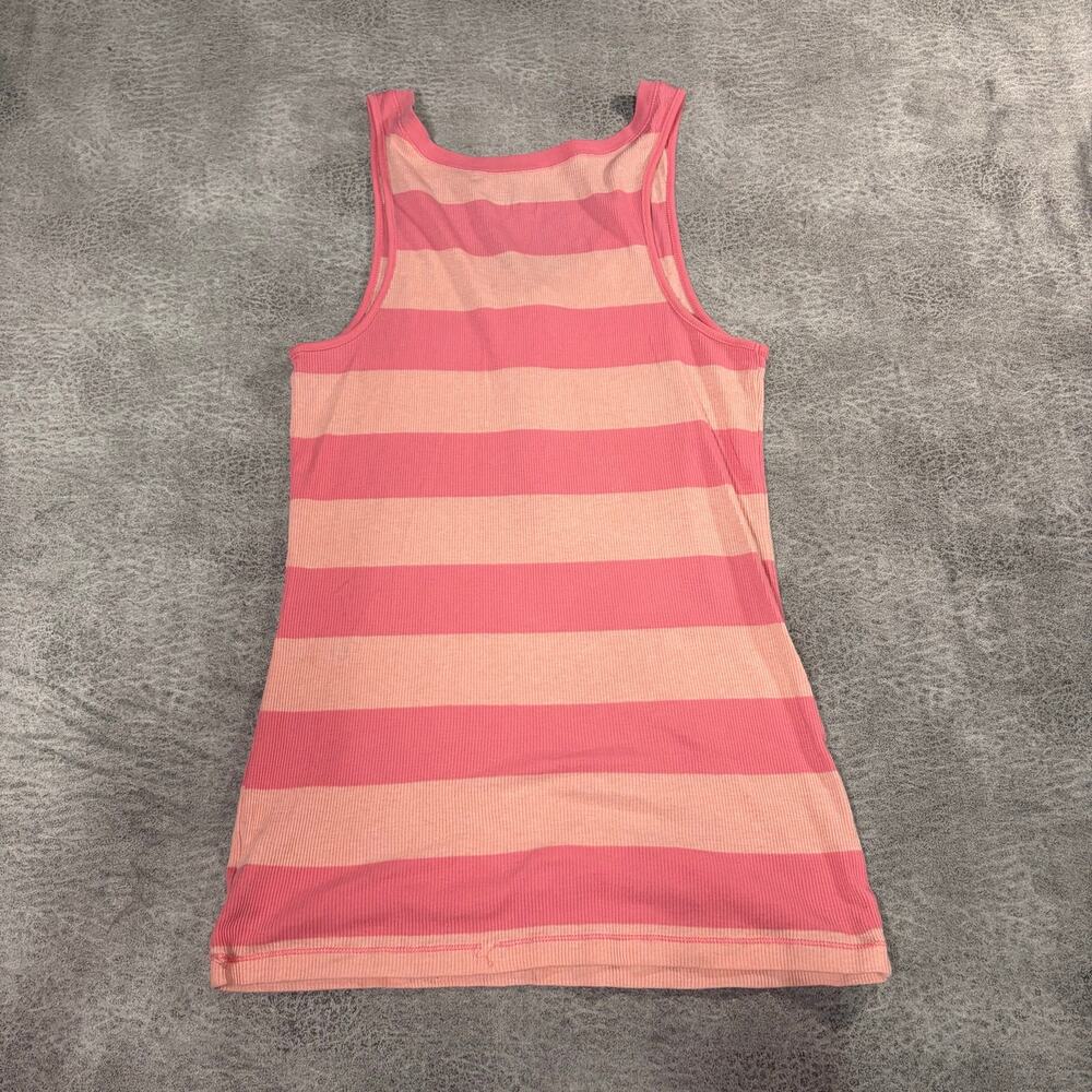 Pink Striped Ribbed Tank Top - Picture 3 of 5